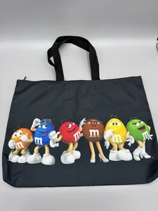 M & M’s World Black Zip Up Bag W/ Handles Black - Picture 1 of 6