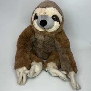Juguete de peluche suave FAO Schwartz perezoso marrón 13” pulgadas - Imagen 1 de 8