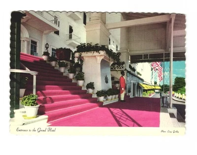 Entrance to the Grand Hotel vintage postcard unposted - Image 1 of 2