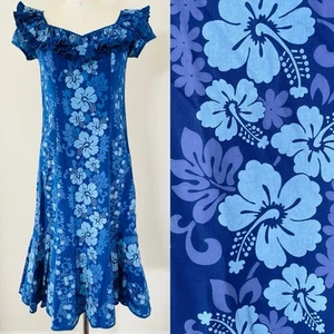 Blaue authentische Hawaii Muumuu JaneM Honolulu Hawaii Größe 4 - Bild 1 von 9