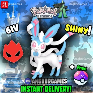✨ Shiny 6IV Sylveon ✨ Alpha ✨ MAXED STATS ✨ Pokemon Legends ZA - Picture 1 of 3