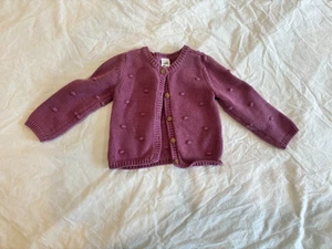 Carters Baby Mädchen lila Grobstrick Strickjacke Pullover - Bild 1 von 5