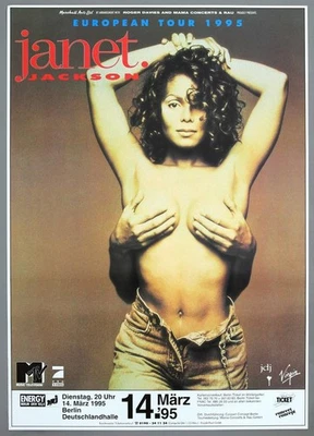 JANET JACKSON – rare original Berlin 1995 concert poster JANET - Image 1 of 3