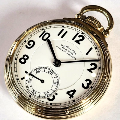 Q4 SPECTACULAR 1943 23j HAMILTON 950B 23J MODEL A CASE ELINVAR RAILWAY SPECIAL! - Image 1 of 4