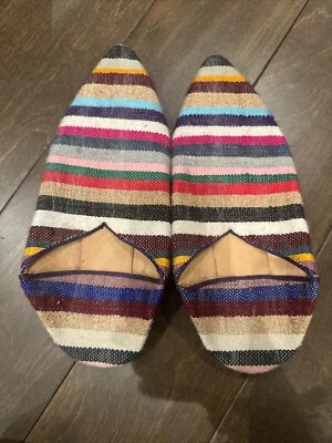 Moroccan Kilim Slippers Size 39 - Image 1 of 2