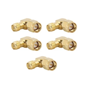 5PCS SMA Male to SMA Female Right Angle 50 OHM Connector for DAB Antenna Adapter - Zdjęcie 1 z 7