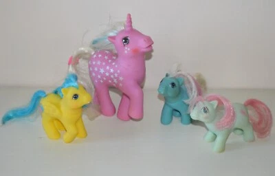 LOT 4 Mon Petit Poney MLP My Little pony bébé First Tooth G1 unicorn Vintage 80 - Photo 1/4