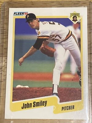 1990 年 John Smiley Fleer 棒球卡 #480 错误 — 第 1/4 张图片