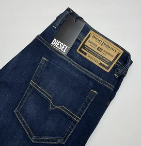 NEW Diesel Safado Jeans Straight Leg 36x32 Button Fly Denim Blue Stretch Casual - Picture 1 of 9