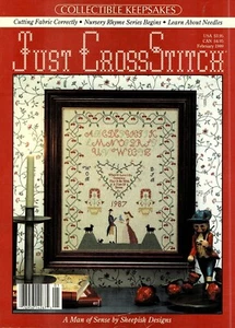 JUST CROSSSTITCH MAGAZINE-FEBRUARY 1989 EDITION-COLLECTIBLE KEEPSAKES - Picture 1 of 1