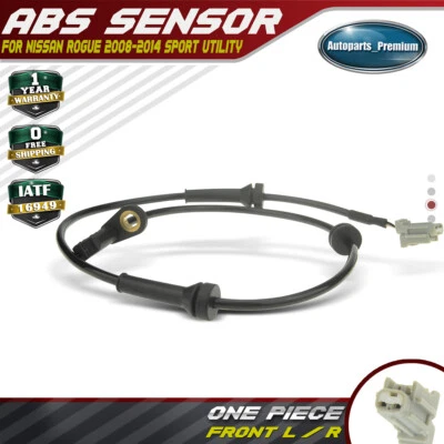 1x Sensor de velocidad de rueda ABS delantero derecho/derecho para Nissan Rogue 2008 2009-2013 tracción delantera AWD Foto 1 de 4