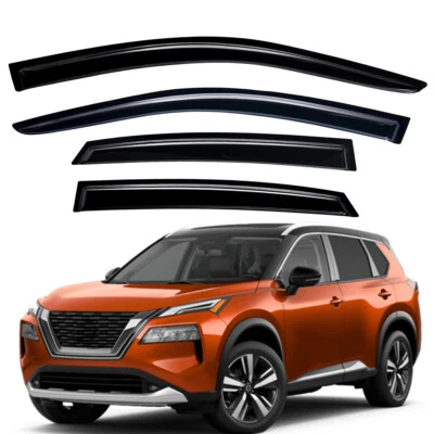 Tape-on Window Vent Visor Rain Guard Wind Deflectors For 2021-2025 Nissan Rogue  Foto 1 de 4