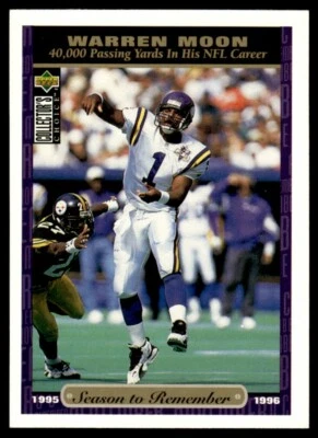 1996 Collectors Choice Season to Remember WARREN MOON #65 Minnesota Vikings HOF - Image 1 of 2
