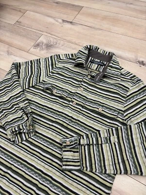 THE J. PETERMAN COMPANY  MEN'S Medium M  STRIPE FLANNEL PRAIRE  PULLOVER  SHIRT - Image 1 of 4