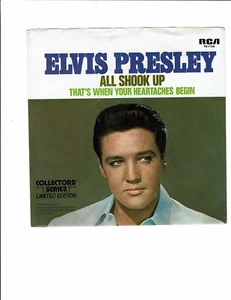 Elvis Presley ROCKABILLY45(RCA PB-11106)AllShookUp/That'sWhenYourHeartachesBegin - Picture 1 of 4