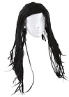 Unbranded 23" Long Braided Wig With Cap Soft Black NWOT