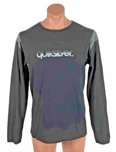 Camiseta de playa surf manga larga negra Quiksilver vintage años 90 mediana HECHA EN EE. UU. para hombre - Imagen 1 de 8