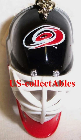 NHL CAROLINA HURRICANES Goalie Face Mask Keychain Novelty Hard Find Collectibles Cover