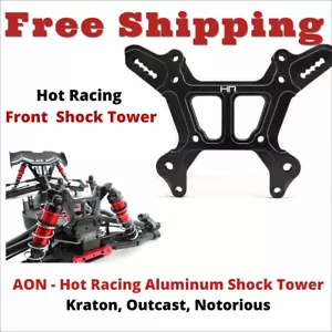*NUOVO* Torre ammortizzatore anteriore alluminio Hot Racing AON2801 Arrma Kraton Talion Outcast - Foto 1 di 7