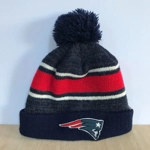 Cappello NFL New England Patriots Beanie Bobble di 47 marca taglia adulto 100% acrilico - Foto 1 di 6