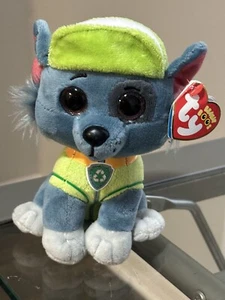Ty Beanie Boos Paw Patrol Rocky 6 Zoll Nickelodeon NEU Neu mit Etikett Welpe Hund Plüsch - Bild 1 von 12