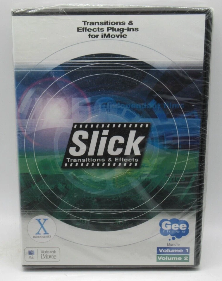 GEE THREE SLICK TRANSITIONS & EFFECTS PLUG-INS FOR iMOVIE VOL. 1 & 2, MAC OS X - Image 1 of 2
