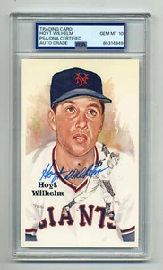 HOYT WILHELM SUPERB GEM MINT 10 PSA/DNA SIGNED PEREZ STEELE POST CARD- TOUGH! - Picture 1 of 1