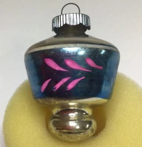 Brillante Brite Linterna Atómica Vidrio Adorno Rayas Pétalos Rosa 2 5/8 Pulgadas De Colección - Imagen 1 de 18