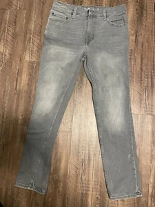 GoodFellow Slim Denim Light Wash Gray Grey Fair Trade Blue Jeans 32x30 - Picture 1 of 6