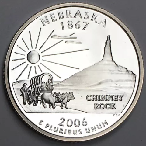 2006-S Nebraska Silver Proof State Quarter - 90% Silver - (UNC) KM#383a - SQ37SS Cover