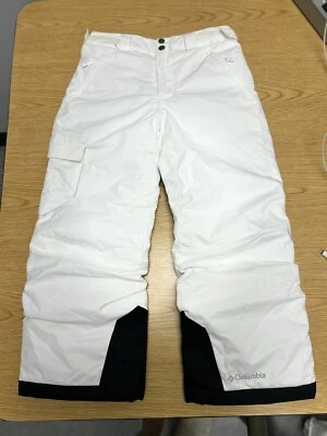 Pantalones de nieve blancos Columbia Bugaboo Omni-Tech nuevos sin etiquetas talla pequeña 7-8 usados en excelente estado Foto 1 de 4