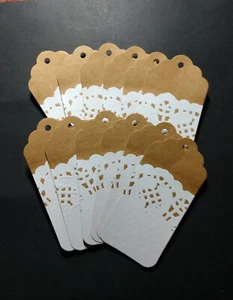 Tag Set Lace Doily Front - Picture 1 of 2