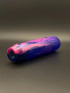 5” Tall Gear Shift Knob Clear Blue / Glitter Neon Pink Swirl 12MMx1.25 Kaido JDM - Picture 1 of 4