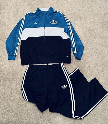 VINTAGE AUTHENTIC ADIDAS MINNESOTA TIMBERWOLVES WARM UP SUIT JACKET + PANTS SZ L Cover