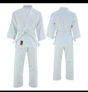 Jaguar Pro Gear - Essential Light Weight Karate Uniform Gi w/  White Belt, Sz: 1 - Picture 1 of 10