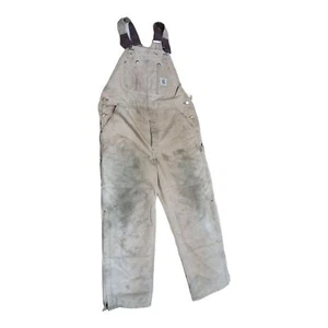 Carhartt Double Knee 6FB Donut Fly Vintage Overall Distressed Men's Size 40x32 - Picture 1 of 7