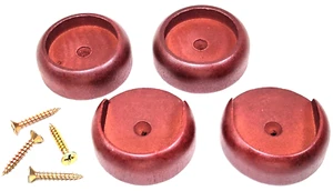Hardwood Closet Rod Bracket Round Wood Closet Pole Socket Set of 2 Mahogany - Picture 1 of 4