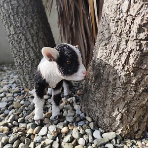 Vivid Arts - Kid Goat - Garden Decor - Indoor Outdoor (Black & White, Small) - Afbeelding 1 van 11