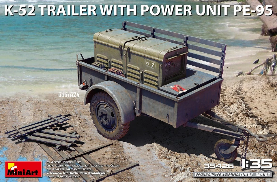 MIN35426 - Miniart 1:35 - K-52 Trailer w/ Power Unit PE-95 - Image 1 of 1