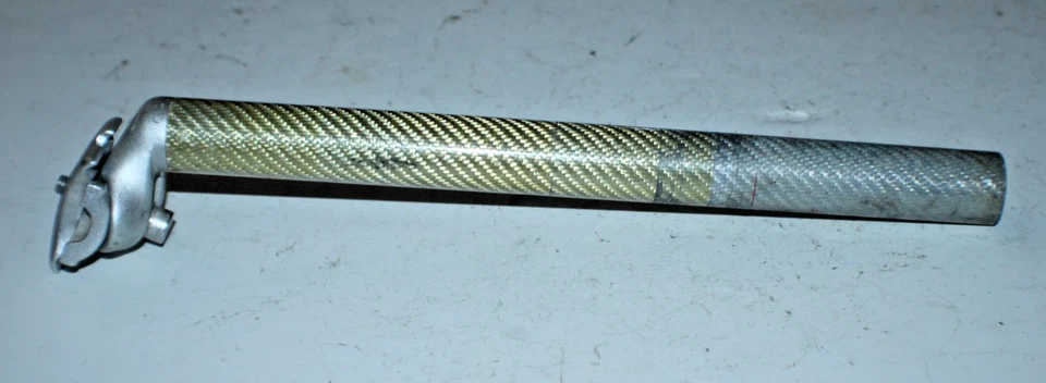 Tija de sillín de bicicleta de carretera de carreras de carbono 300/27,2 mm 30 mm desplazado dorado grava cercanías ~ Foto 1 de 4