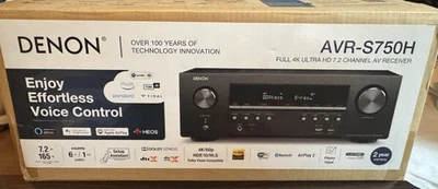 New In Box! Denon AVR-S750H 7.2-Channel 4K AV Receiver - Black - Image 1 of 4