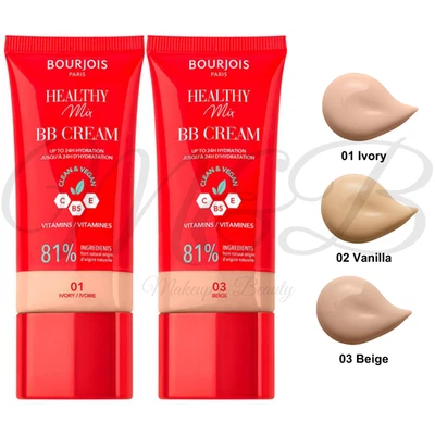 Bourjois Healthy Mix Clean & Vegan BB Cream 24H Hydration - 30ml *CHOOSE SHADE* - Image 1 of 3