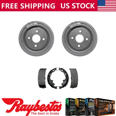 Rear Kit Brake Drums & Brake Shoes For 1984-1985 Dodge Mini Ram - Raybestos - Image 1 of 4