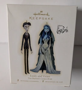 Hallmark Ornament Disney Tim Burton's Corpse Bride Emily and Victor - Picture 1 of 2