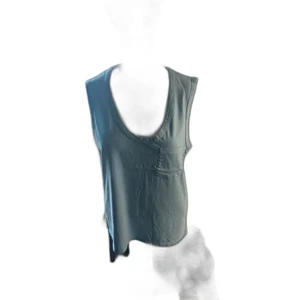 James Perse Top V-Ausschnitt ärmellos Gr. 2 Baumwolle blau neu mit Etikett UVP $ 90 - Bild 1 von 7