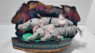 Vintage Very Rare Slinky Pet Elephant With Babies Read Description - Image 1 of 4