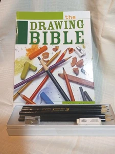 Set- Drawing Bible Spiral Bound  Includes sketch pencils eraser & sharpener - Picture 1 of 10