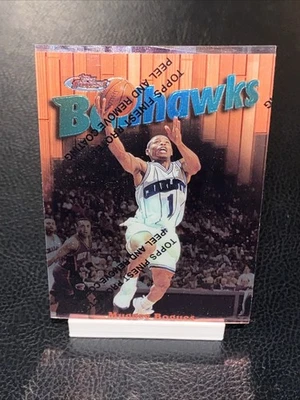 Muggsy Bogues 1997-98 Topps Finest Bronze Ballhawks #47 BH6 con revestimiento mal cortado Foto 1 de 4