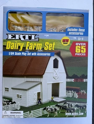 Vintage 1991 Ertl Farm Country Dairy Barn Set #4304 Complete New Open Box - Image 1 of 4