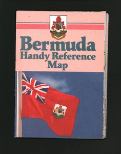 Bermuda Handy Reference Map Brochure 1987 St George Hamilton 1980s - Picture 1 of 2
